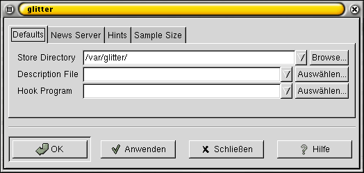 
Das Einstellungsfenster bietet zahlreiche M&ouml;glichkeiten
   