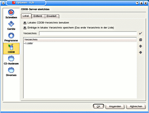Optionen-cddb