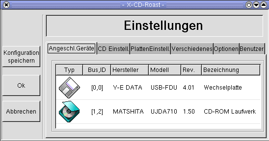 Komfortables ausw&auml;hlen der Optionen